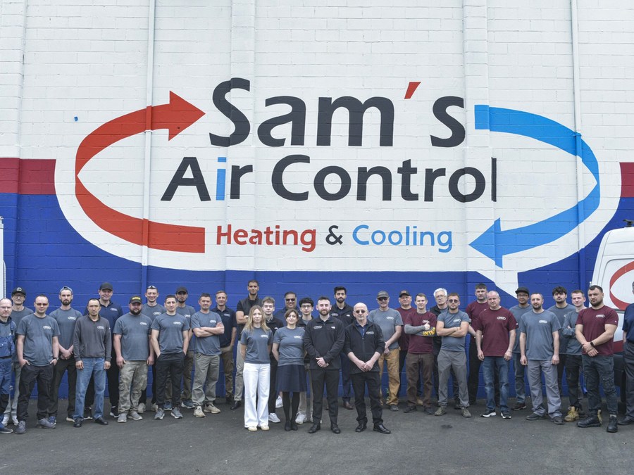 The Sam's Air Control team outside the Edison, NJ shop